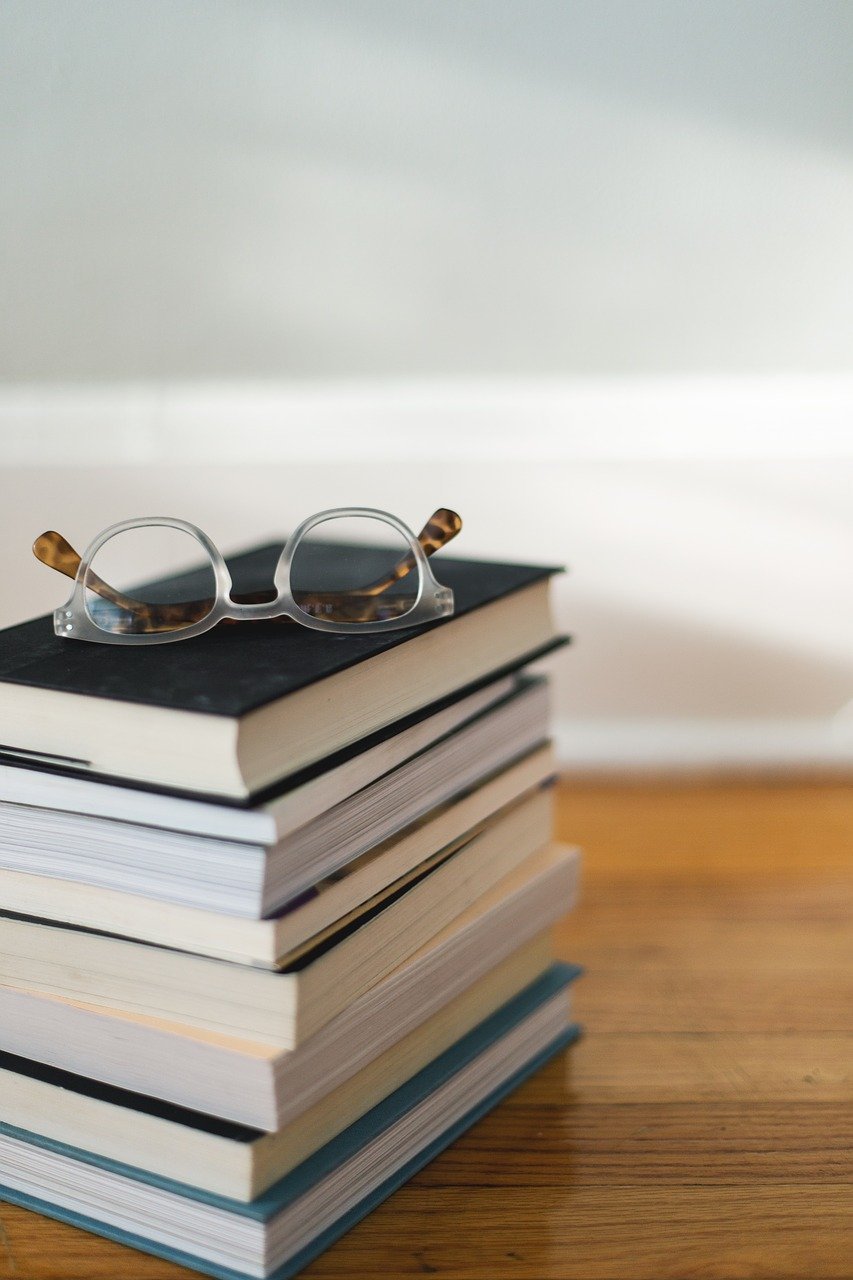 books, reading, glasses